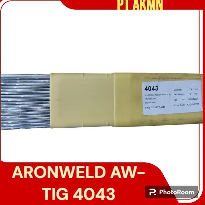 KAWAT LAS ALUMINIUM TIG ER4043 4043 1.6MM 2.4MM ARONWELD
