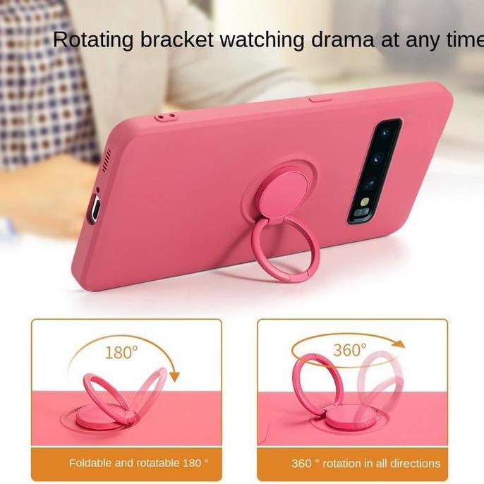 case  untuk Samsung S10 / S10 PLUS Case Candy Ring Stand Bracket Holder free TALI