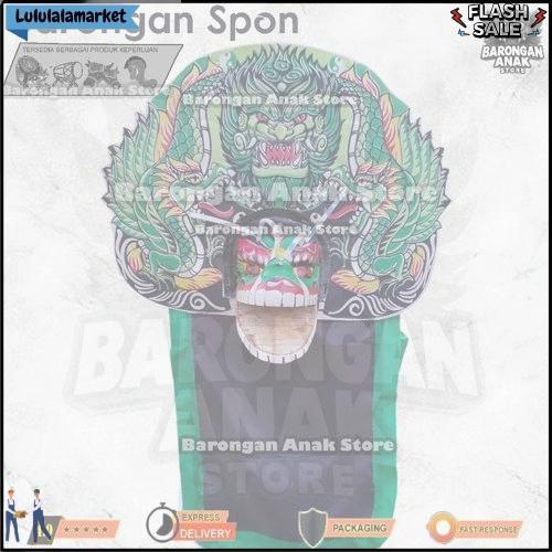 Barongan Anak Store Mainan Tradisional Spon Devil Jumbo Hijau Caplokan Kayu Bonus Kemul Tk Sd Dijami