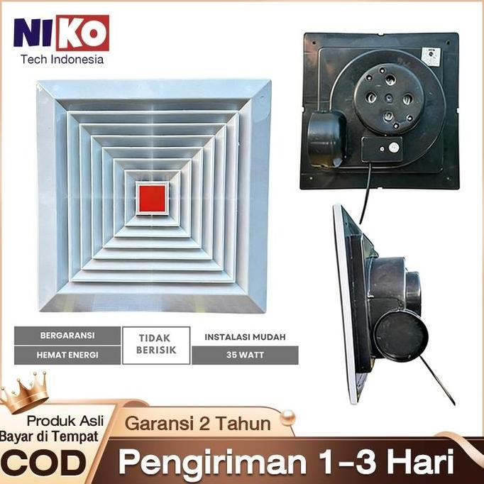 Exhaust Fan Blower 8/10/12 Inch: Ventilasi Udara Kapasitas Besar Cocok Plafon/Dinding, Tahan Lama, C
