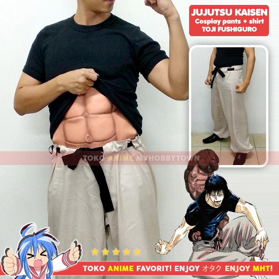 Cost Kostum Cosplay Set Kaos Celana Fushiguro Toji Jujutsu Kaisen