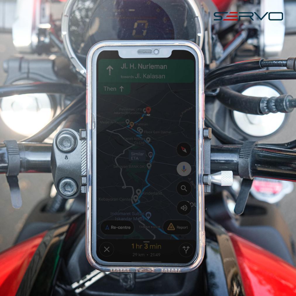 Premium Servo Phone Holder Motor X81 Holder Handphone Motor Penahan Smartphone Handle Hp Riding Moto