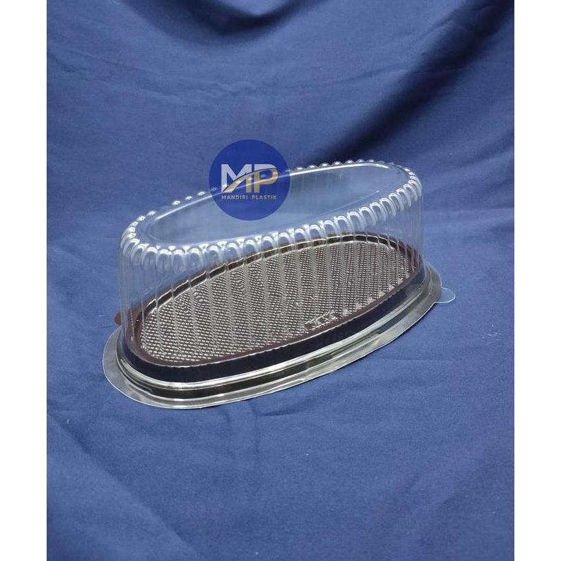 Youme- Mika Kue Tray Oval / Ct Oval / Mika Cake Tray Oval Kue Alas Coklat -10Pcs