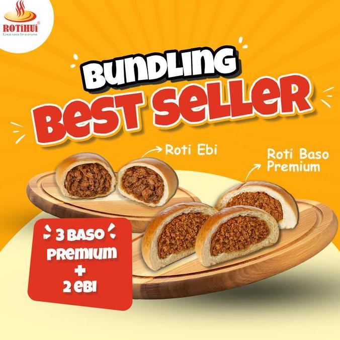 Bundling Best Seller 3 Baso Ayam Premium 2 Roti Ebi Pontianak Rotihui Terlaris