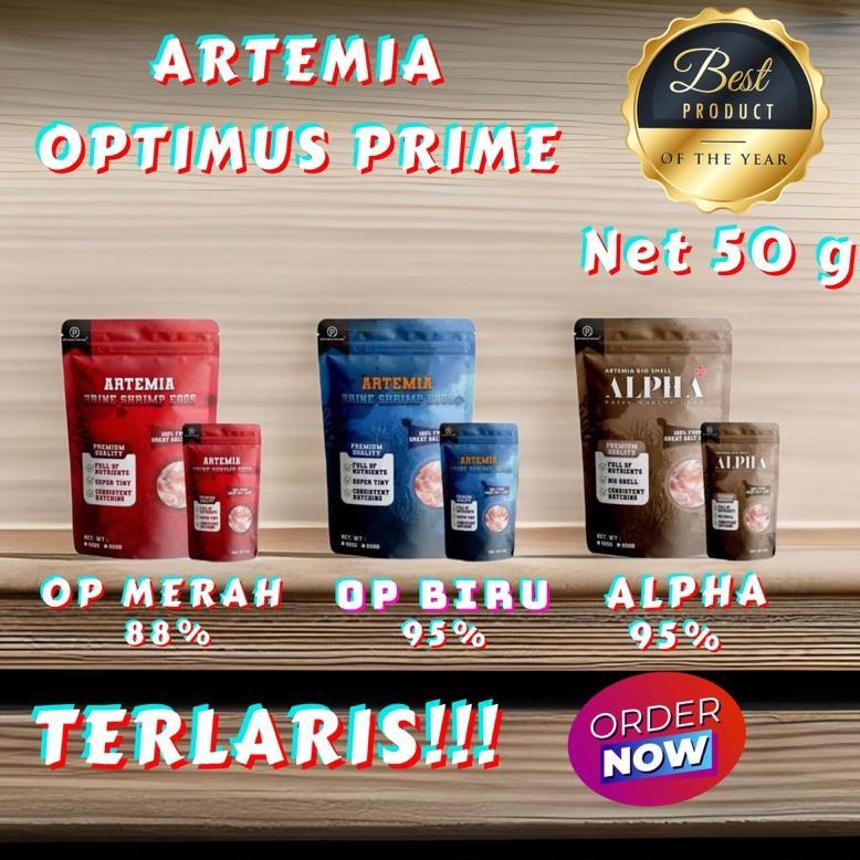 TERLARIS ARTEMIA OPTIMUS PRIME NET 50 GRAM/ALTERNATIF ARTEMIA SUPREME PLUS