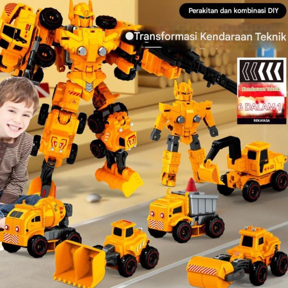 Blindbox(1pcs) TRANSFORMER TRUK ROBOT Mainan Anak-anak Mobil Mobilan Truk Transformer Kendaraan ROBO