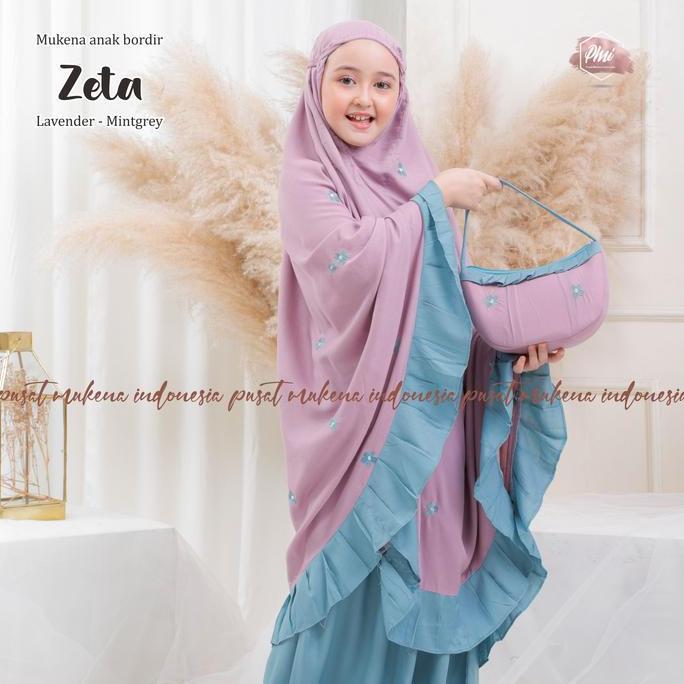 Okeajalah- Mukena Anak Tanggung Rayon Bordir Zeta