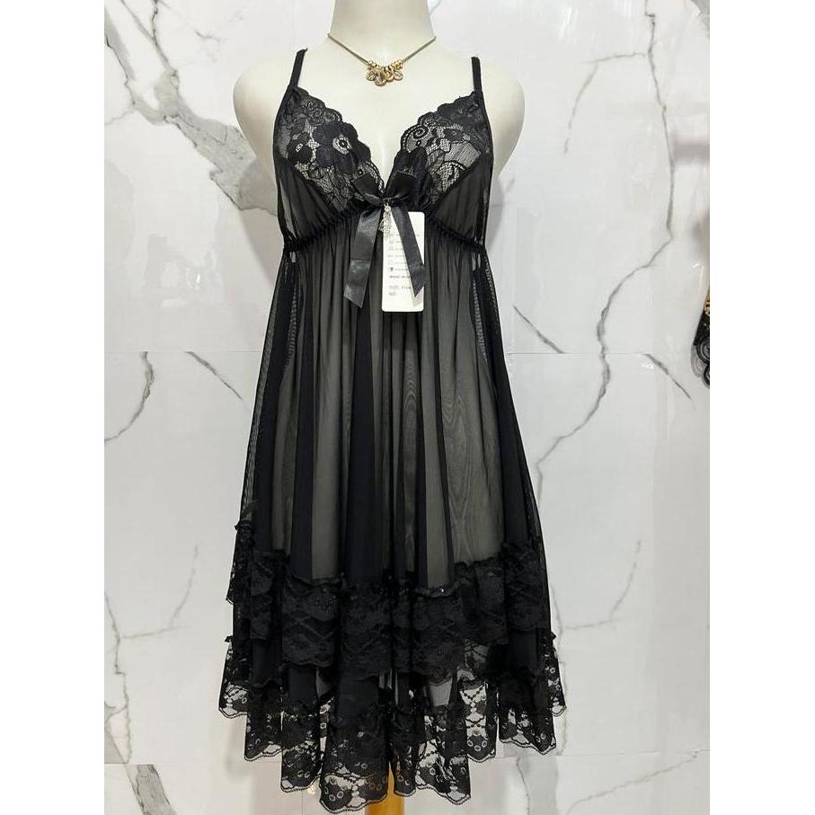 Pakaian Dalam Dress Haram Wanita Daster Brukat Full Terawang Ld 130 Patricia (2)