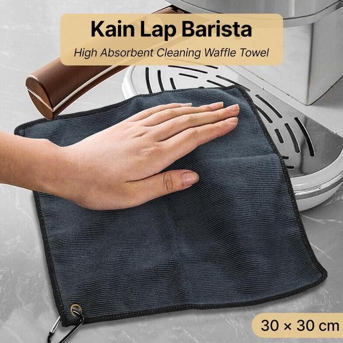 Seiketsu- Mhw-3Bomber Kain Lap Tebal Meja Mesin Kopi Microfiber Ukuran 30X30Cm