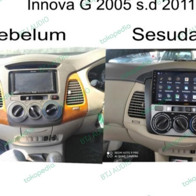 HEAD UNIT TAPE MOBIL ANDROID ORCA LAYAR 9" TOYOTA INNOVA THN 2004-2010