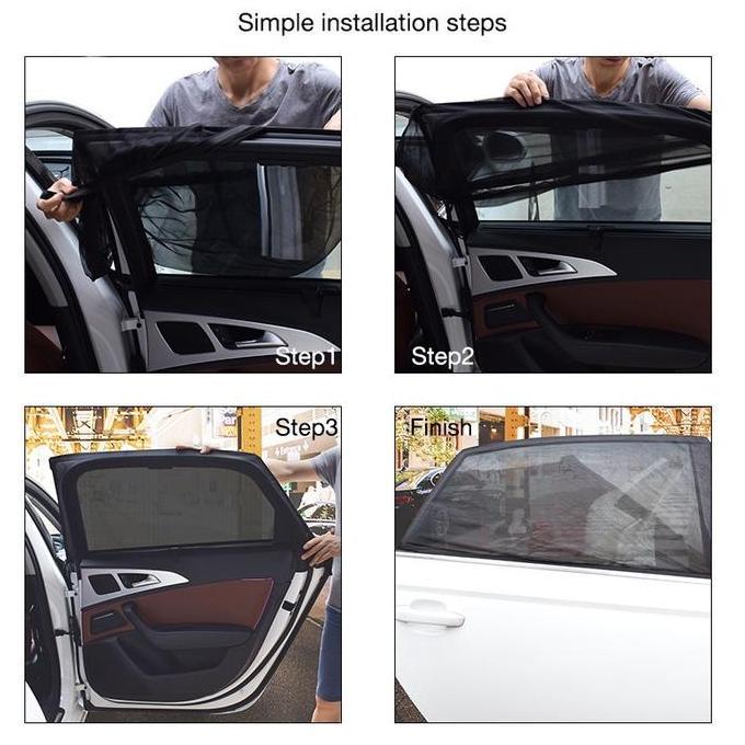 Acccpartmbl- Tirai Kerai/Tirai Jendela Mobil Anti Panas Anti Silau Penutup Kaca Mobil/Kerai Mobil Da