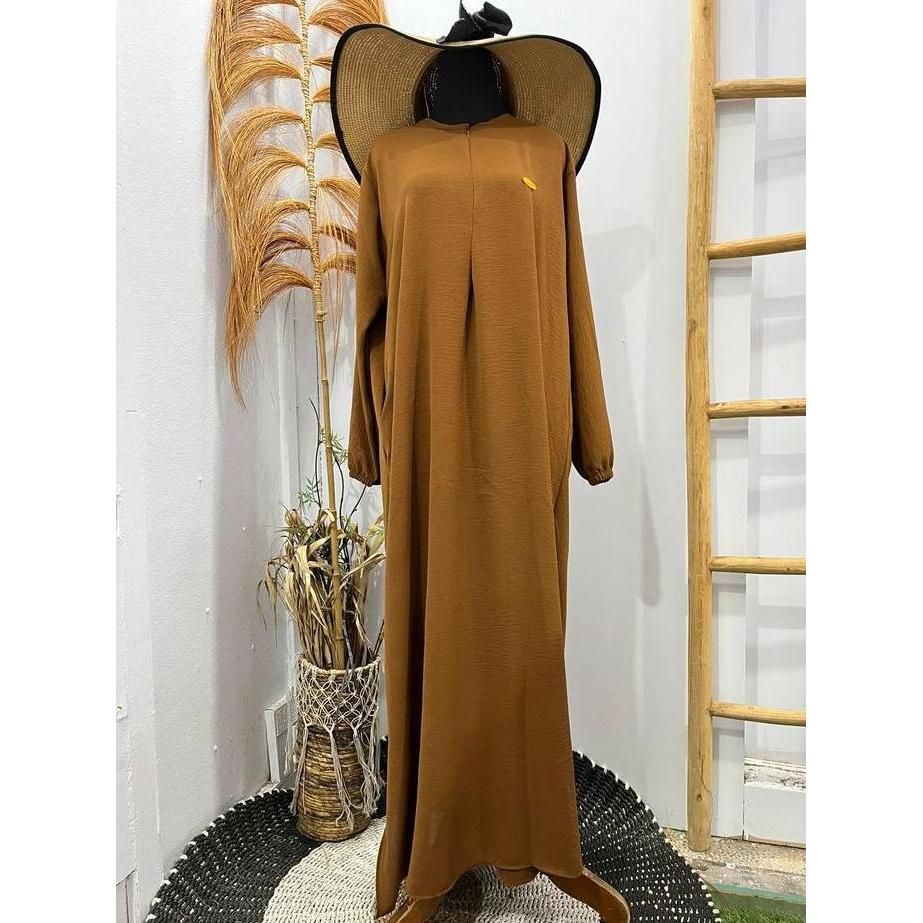 Shukyo- Tans - Amanda Long Daily Kerut Muslim Crinkle Airflow | Gamis Terbaru Nyaman Dress Basic Sim