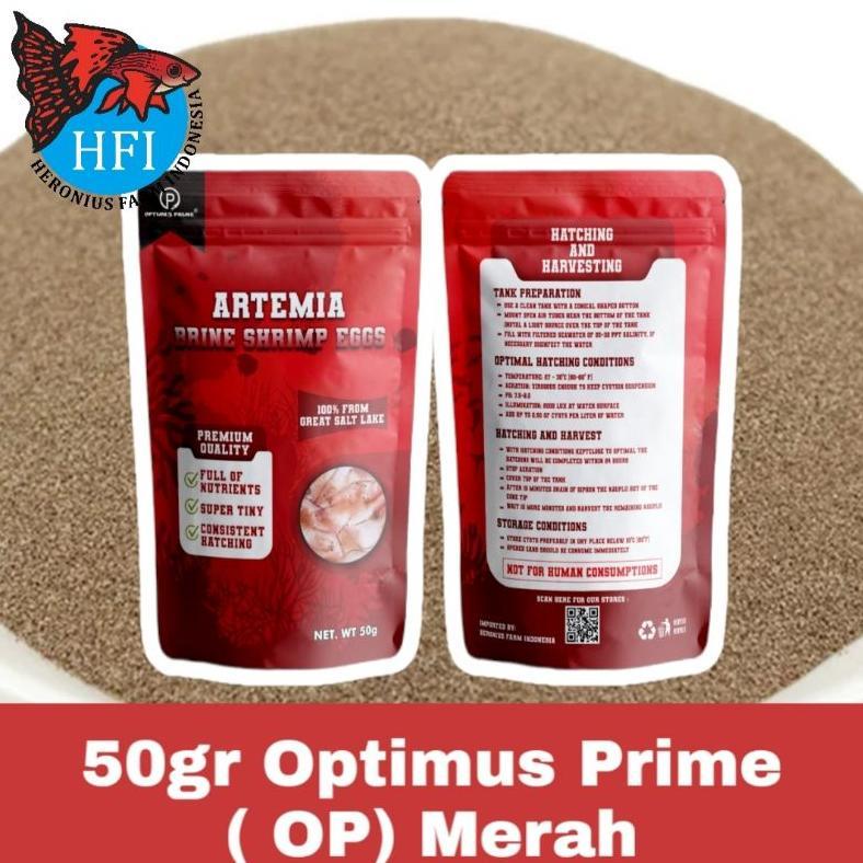 TERLARIS ARTEMIA OPTIMUS PRIME MERAH NET 50 GRAM/ALTERNATIF ARTEMIA ACA/ARTEMIA SUPREME/ARTEMIA SAND