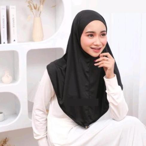 Heddosu- Hijab Instan Jersey Non Pet M/Hijab Bergo Jersey Non Pet