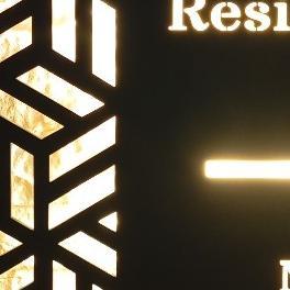 Papan Nomor Rumah Akrilik Led Elegant | No Rumah Lampu Led