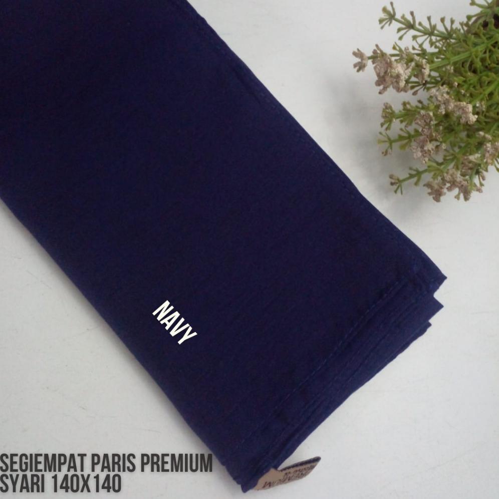 NEW DEALS Jilbab Segi Empat Jumbo Paris 140x140cm / Hijab Segi Empat Syari Jilbab Syari Jumbo / Keru