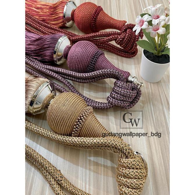 TERLARIS TASSEL TALI GORDEN JUMBO ISTANBUL (MARDIN) RUMBAI MEWAH LATTE MERAH UNGU PREMIUM TASSEL