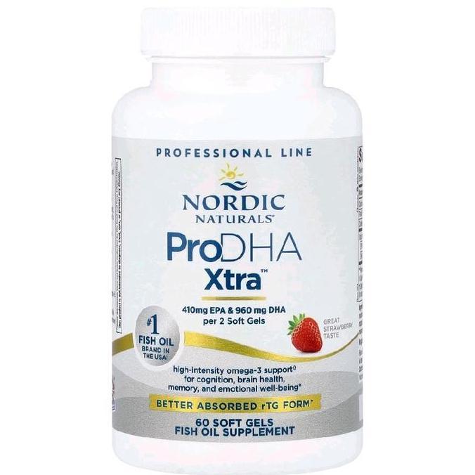 NEW Nordic Naturals ProDHA 1000 Strawberry 1000 mg 60 Softgels