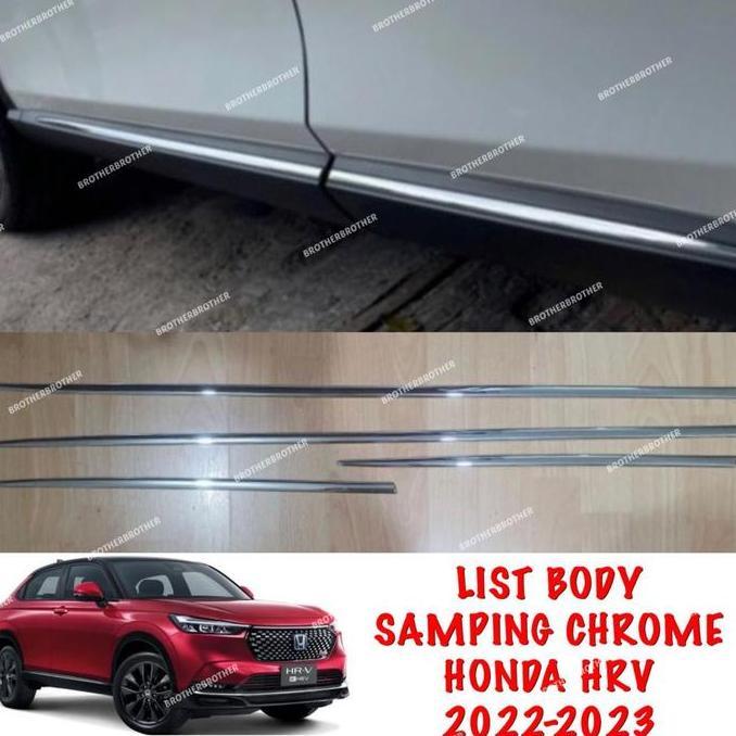 List Body Samping Mobil Honda HRV 2022 2023 Chrome