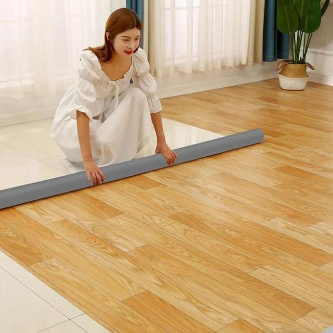 TERLARIS KAET VINYL LANTAI KUALITAS PREMIUM WALLPAPER LANTAI LEBAR 2 METER MOTIF KAYU