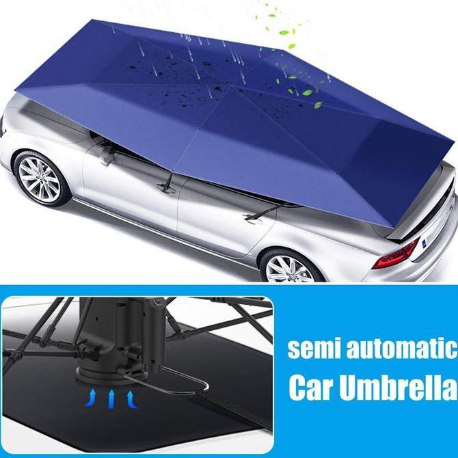 Car Umbrella UV Semi Automatic Tenda Cover Tenda Payung Anti Panas Atap Mobil