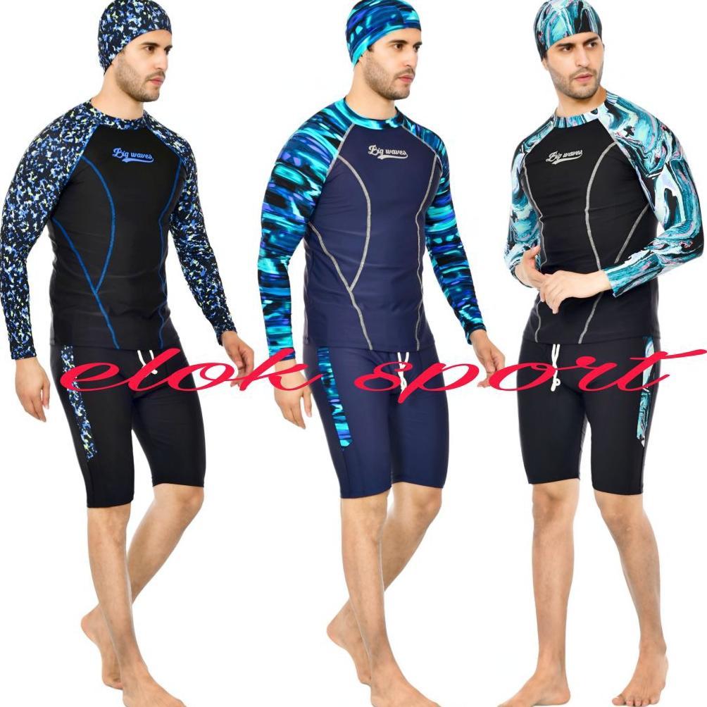 PREMIUM BAJU RENANG DEWASA  PRIA DAN WANITA  TANGAN PANJANG BAJU RENANG DIVING ATAS BAWAH BAJU DIVIN
