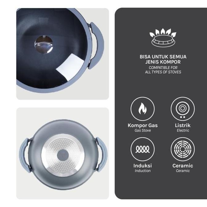 Lansungkirim- Debellin Classic Wok Pan 36 Cm