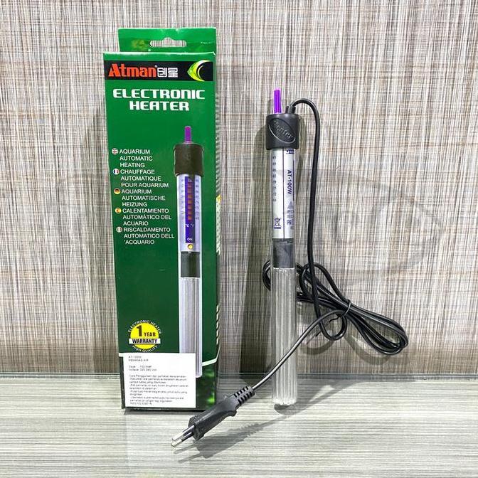 Fisch- Atman Heater 100W Alat Penghangat Air Aquarium Pemanas Suhu Akuarium