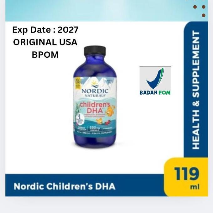 TERMURAH - Nordic Children DHA Omega 3 119ml, Original, BPOM Vitamin