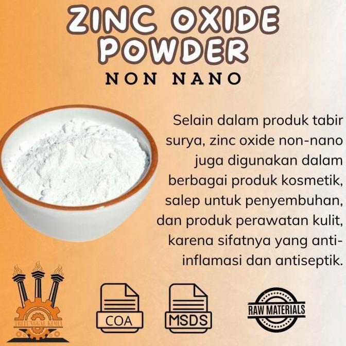 Zinc Oxide 50Gr Zinc Oxide Non-Nano Ingredient For Sunscreen / Bahan Aktif Utama Sunscreen Zinc Oxid