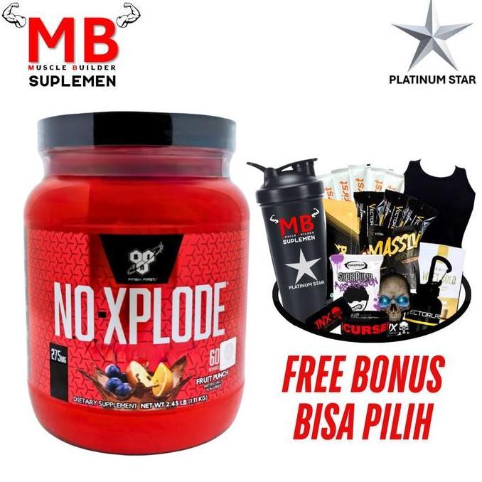 Erganzen- No Xplode Bsn 60 Servings N.O. Explode Pre Workout 60Servings Serv Serving Suplemen Kebuga
