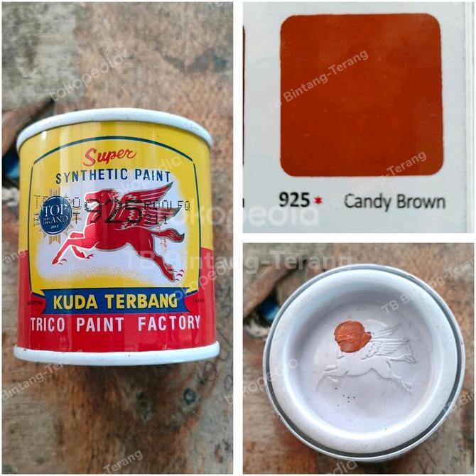 CAT KUDA TERBANG 100 ML CANDY BROWN 925 CAT MINYAK KAYU BESI COKLAT