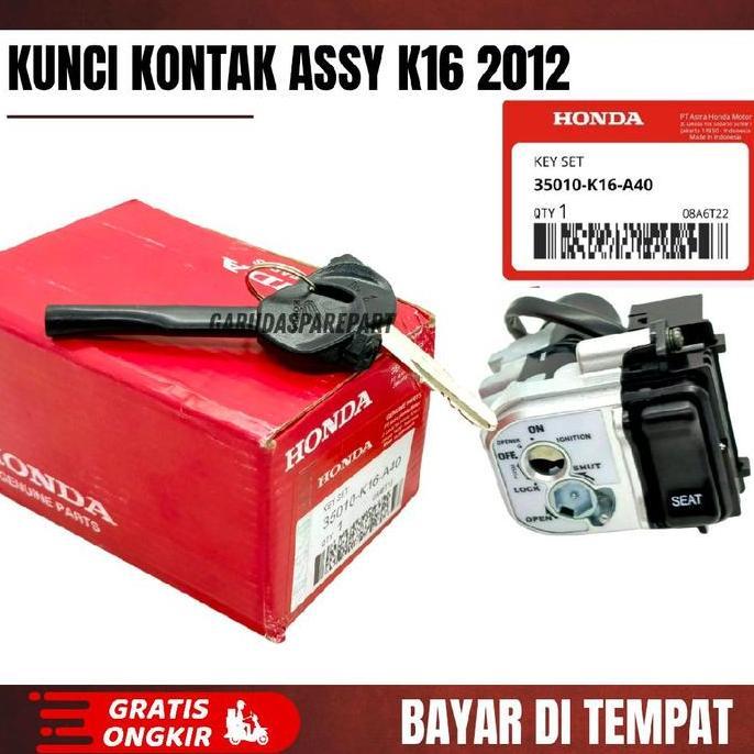 K16 Kunci Kontak Assy Scoopy Fi Injeksi, Scoopy Fi Esp/ Tanpa Remot/ Key Set/ Konci Termurah