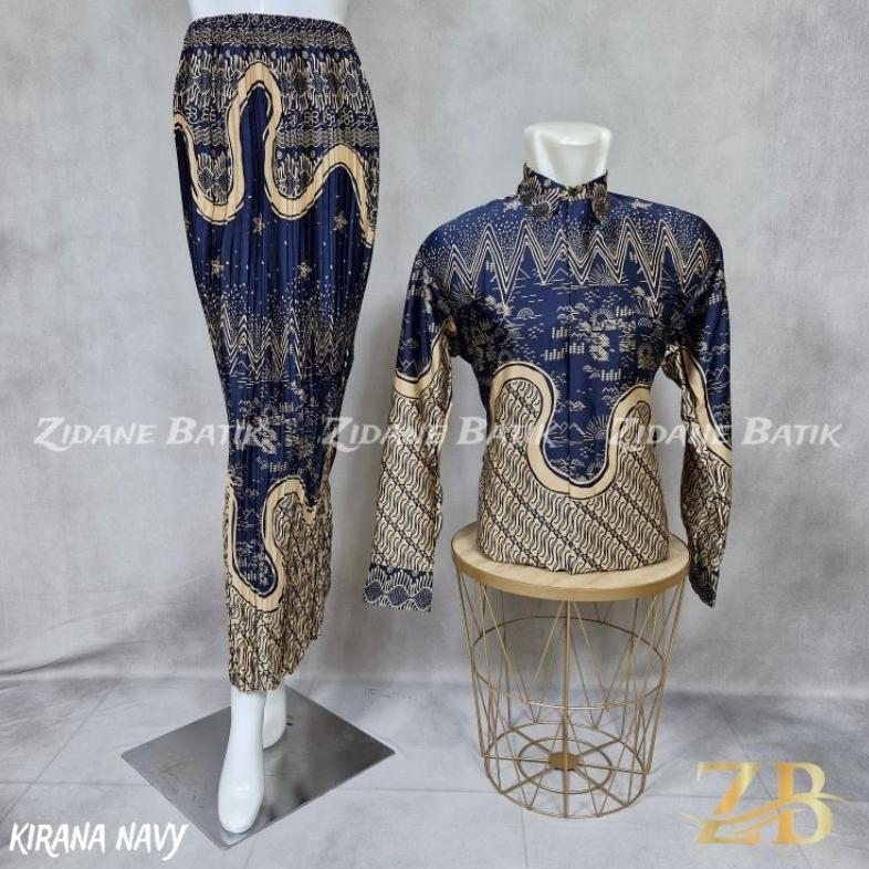 BESTPROMO BAJU BATIK COUPLE / BAJU COUPLE PASANGAN / KEMEJA BATIK COUPLE ROK PLISKET / BATIK COUPLE 