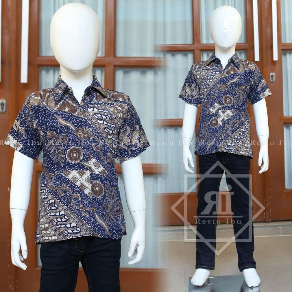 PROMO TERBARU SET KEBAYA COUPLE / BAJU BATIK COUPLE / BAJU COUPLE KEBAYA BRUKAT NAVY BATIK LAMARAN W