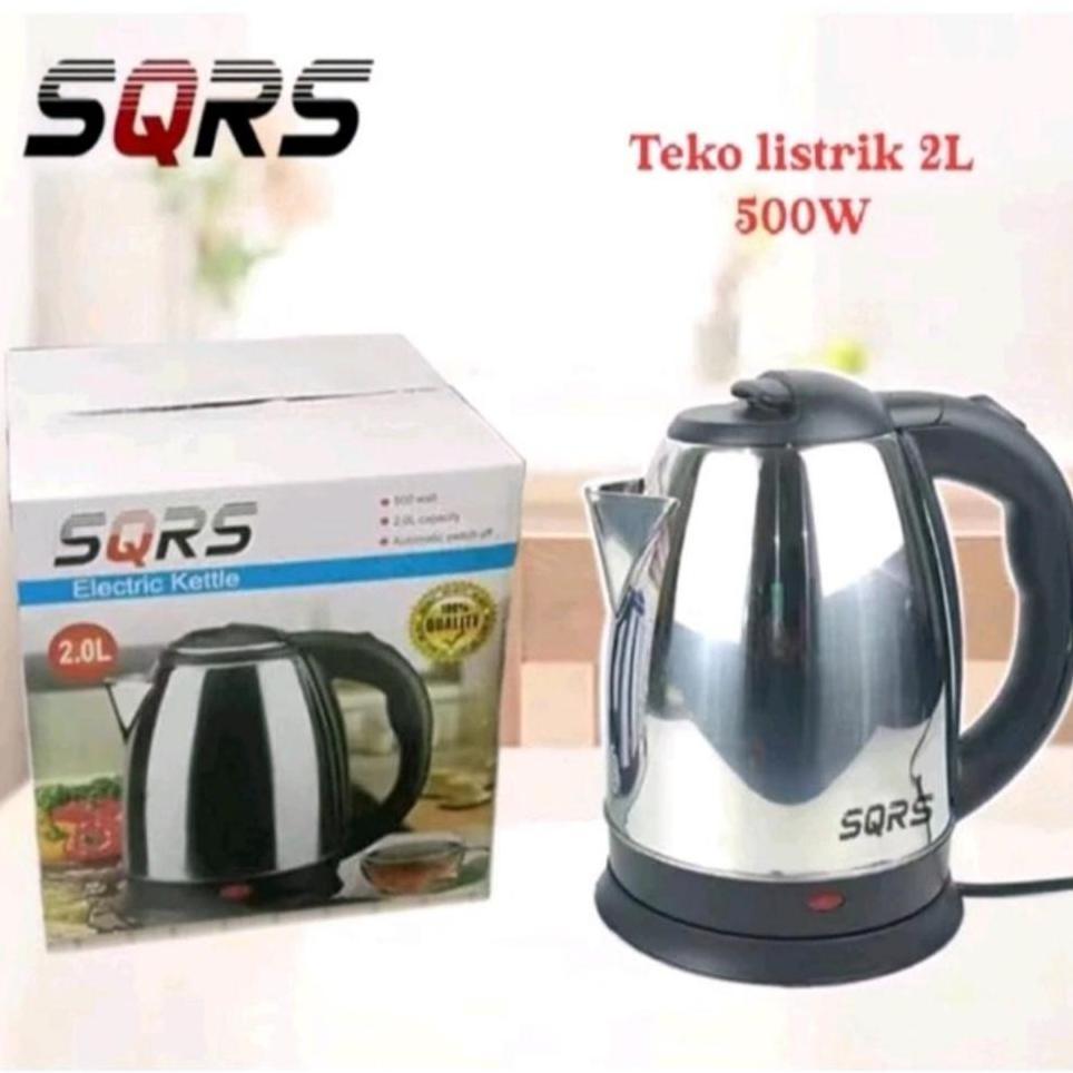 Cod Sqrs Electric Kettle Teko Stainless Listrik 2 Liter 500 Watt