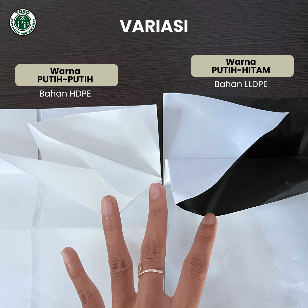 Polybag Putih 40 X 40 Isi 50 Lembar - Polybag Putih / Putih-Hitam