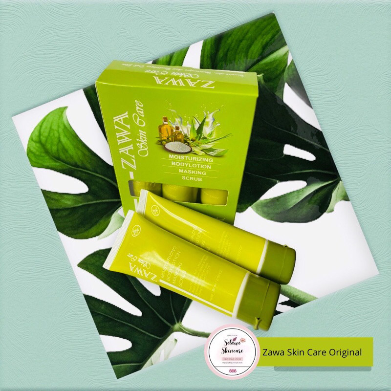 3 Pcs / Paket Box Zawa Skin Care Original Bpom Exp 2028