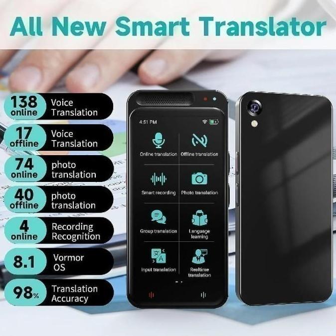 NEW Z6 - Portable Smart Translator - Alat Penerjemah Hingga 138 Bahasa