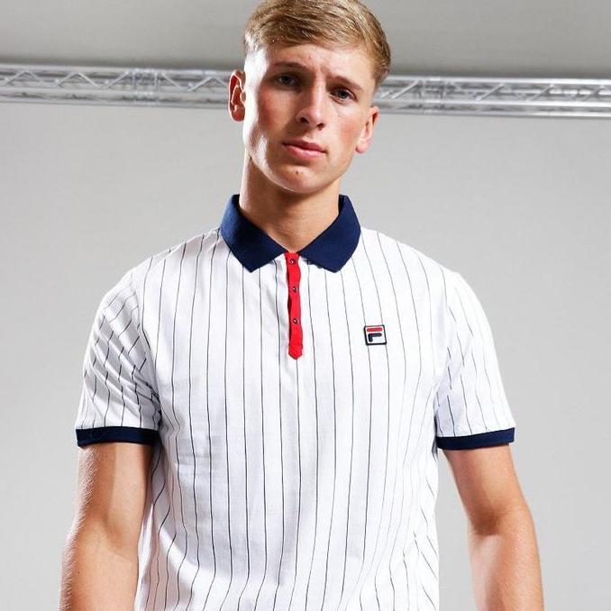 BEBAS ONGKIR - Fila Vintage Classic BB1 Polo Shirt Striped Bjorn Borg Tennis