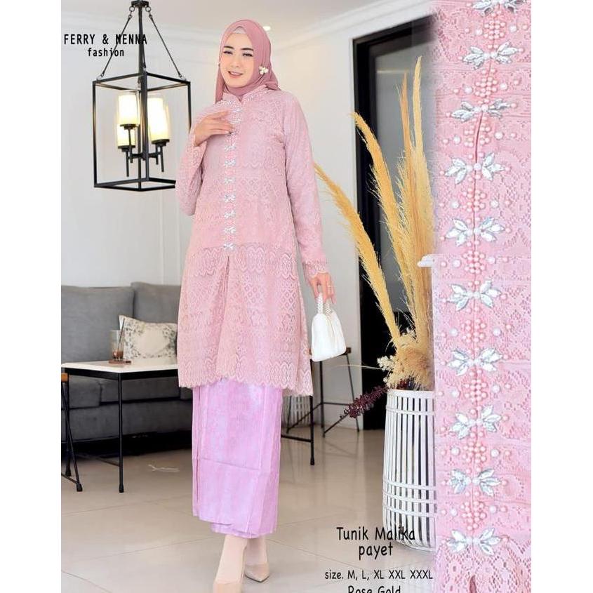 kebaya Songket payet malika 2024 baju kurung tradisinal kain songket kebaya modern rok span songket
