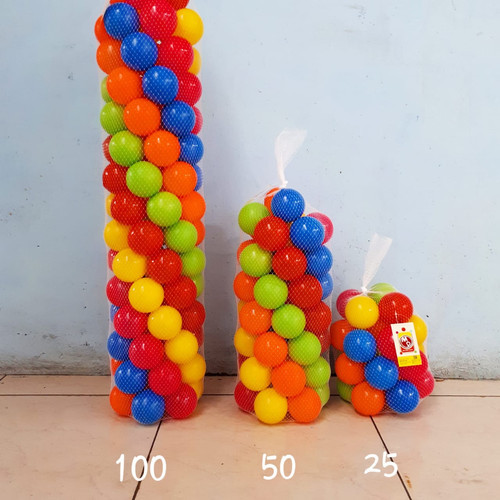Bola Plastik Mandi Bola 100Pcs / Mandi Bola Murah 25 Pcs/ Mandi Bola Isi 50 Pcs / Mandi Bola