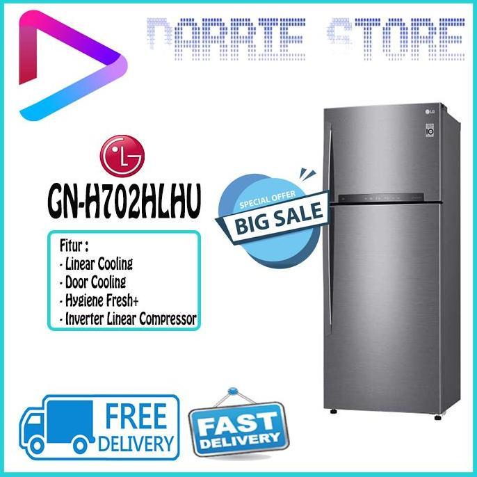 LG GN-H702HLHU KULKAS INV 2 PINTU GNH702HLHU GNH702 GN-H702 702HLHU