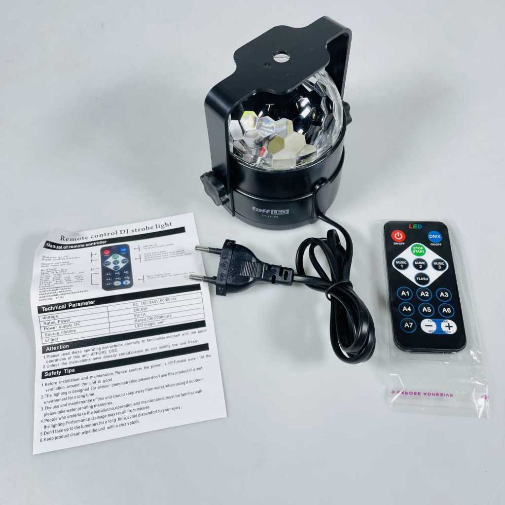 Taffled Lampu Disco Led Putar Full Warna Sensor Suara Musik Laser Kamar Pesta Rgb Proyektor Cy Lv Rg