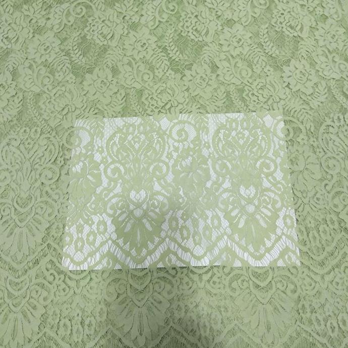 bahan brokat semi Prancis Warna Sage