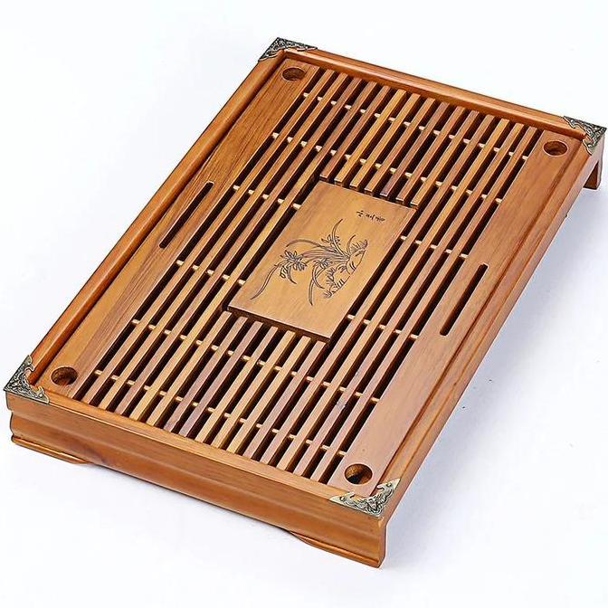 TERLARIS - Meja Chines Tea Set Tray Pot Cangkir Teko Teh Cina Lukis Teratai