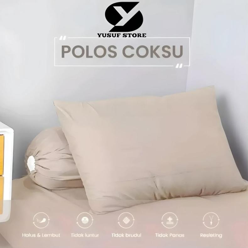TERBARU (NEW PRODUK) SARUNG BANTAL POLOS HALUS / SARUNG BANTAL POLOS HITAM / SARUNG BANTAL GULING PO