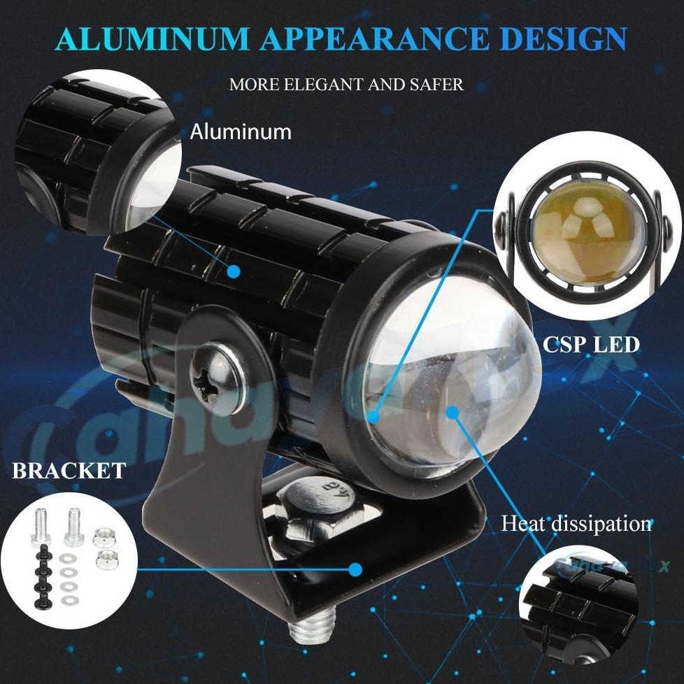 Promo Bulan Ini Lampu Tembak  Mini 2 Warna  Sorot Foglamp Gun Laser Led / Lampu Sorot Foglamp Super 