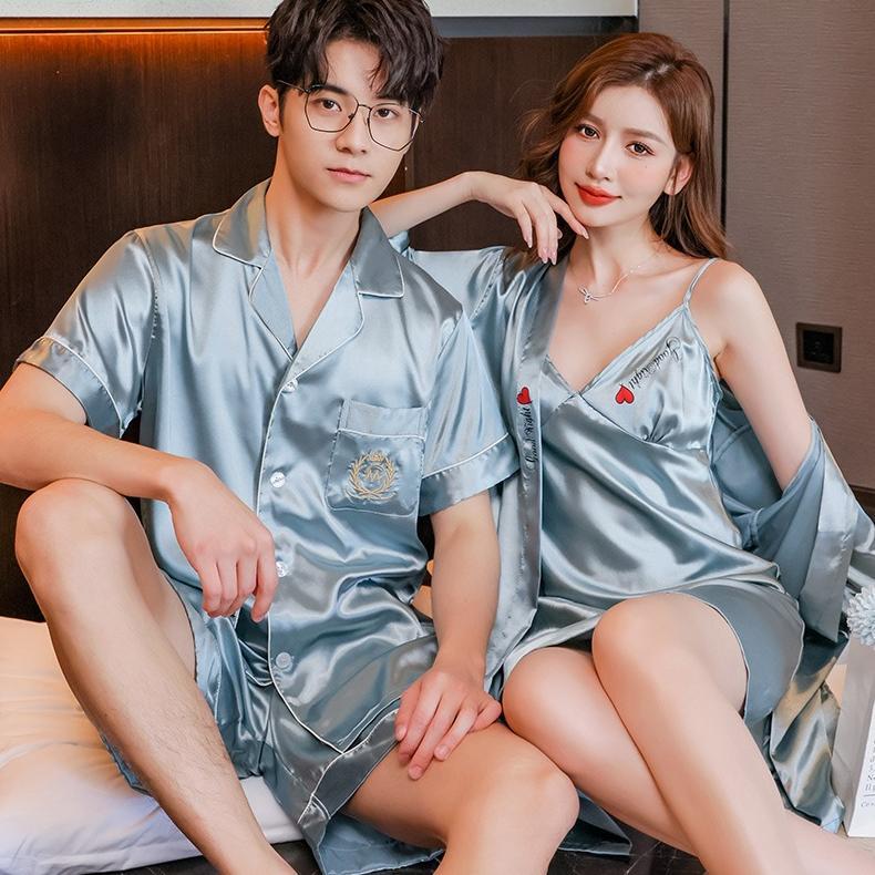 CUCI GUDANG WED Kimono Baju Tidur Piyama Couple Pria dan Wanita / Piyama Pengantin Wedding Baju Tidu