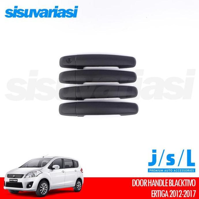COVER DOOR HANDLE PINTU ERTIGA 2012 2013 2014 2015 2016 2017 AKSESORIS BLACK DOFF & CHROME DISKON